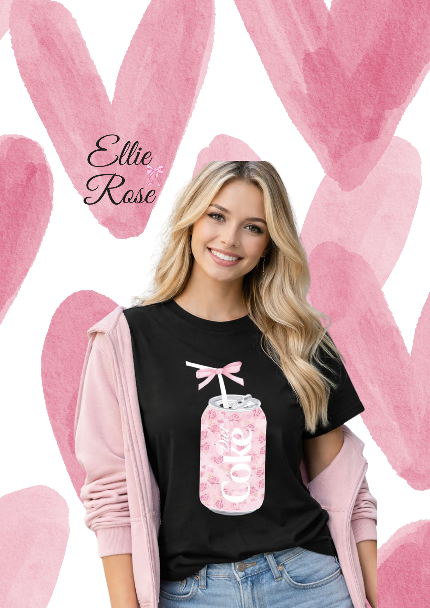 Pretty In Pink Diet Coke Coquette T Shirt for the Diet Coke Lover!