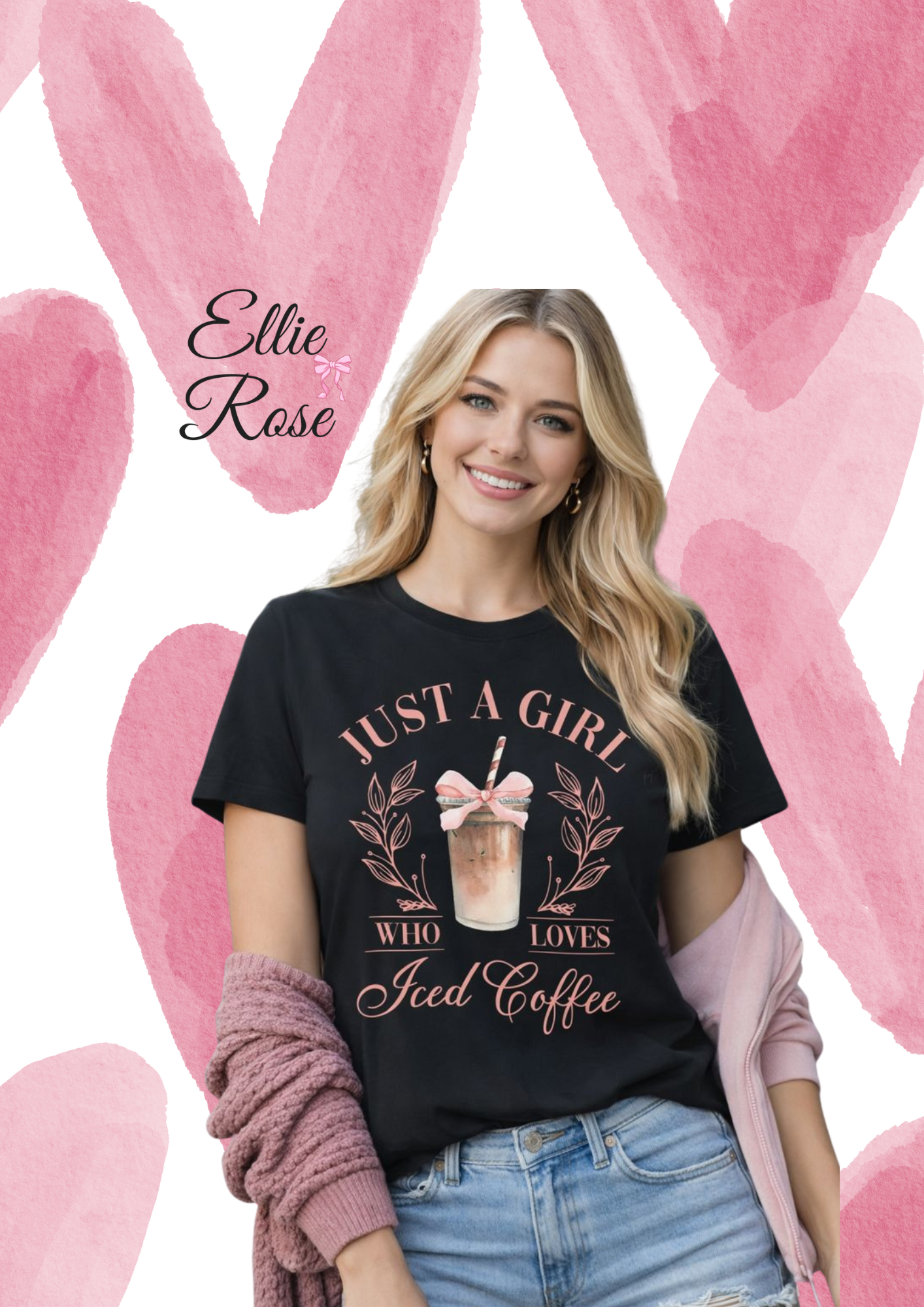 Just A Girl Who Loves Iced Coffee T Shirt