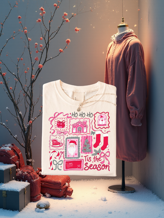 Christmas Coquette Stle T Shirt Fun Design